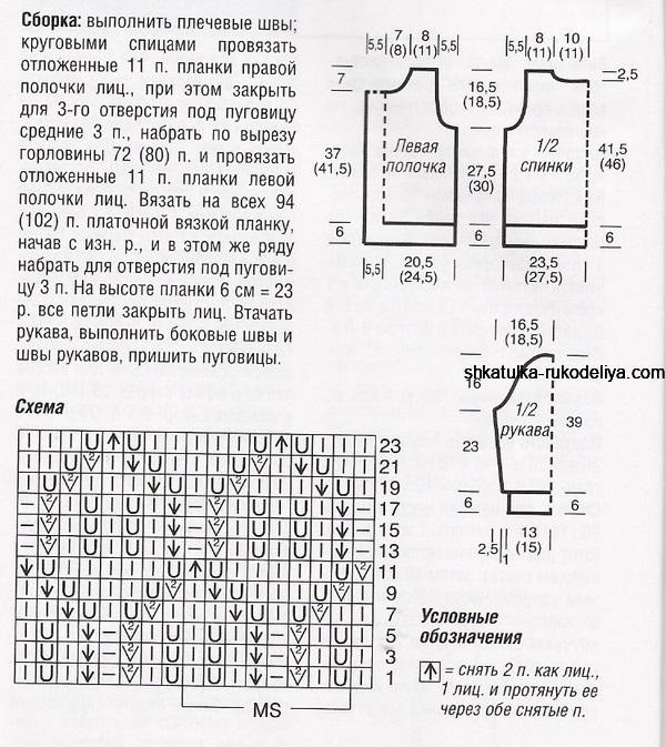 Белый жакет с рукавами 3/4 связан ажурным узором Белый жакет с рукавами 3/4 связан ажурным узором