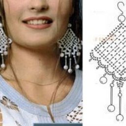 Ажурные сережки, связанные крючком