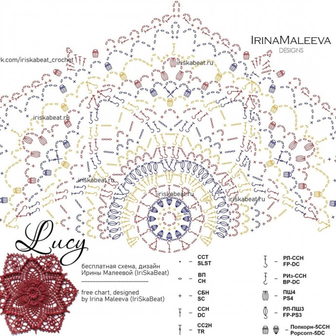 Мини-салфетка / мотив Lucy
