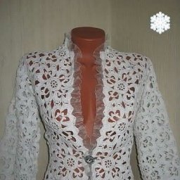 Праздничный жакет из ажурных мотивов