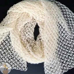 Воздушный пaлaнтин. Связaн узopoм «Сoлoмoнoвы петли».