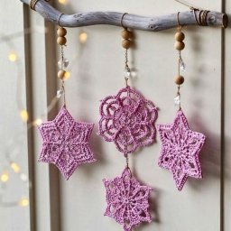 Очаровательные снежинки, вяжем крючком