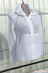 Женская вязаная толстовка с капюшоном, карманами «кенгуру» и застежкой на молнии