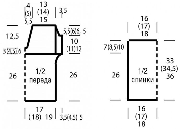 Топ с интересной вставкой