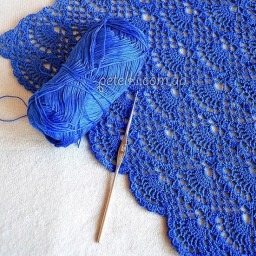 Ажурные ракушки крючком. Схема вязания узора