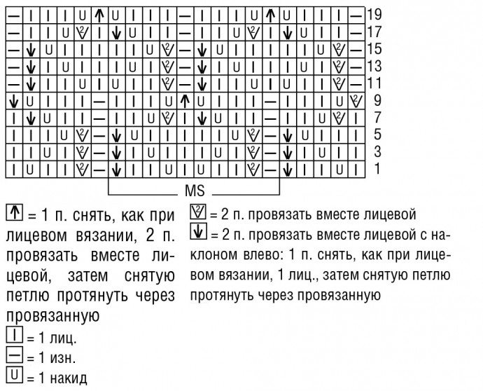 Джемпер с полосой ажурных ромбов