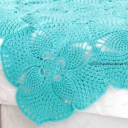 Пледик крючком из мотивов