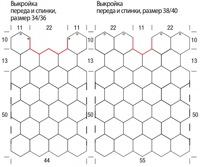 Туника из шестиугольных мотивов