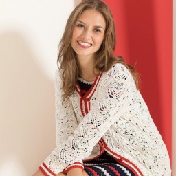 Вяжем чудесный белый жакет