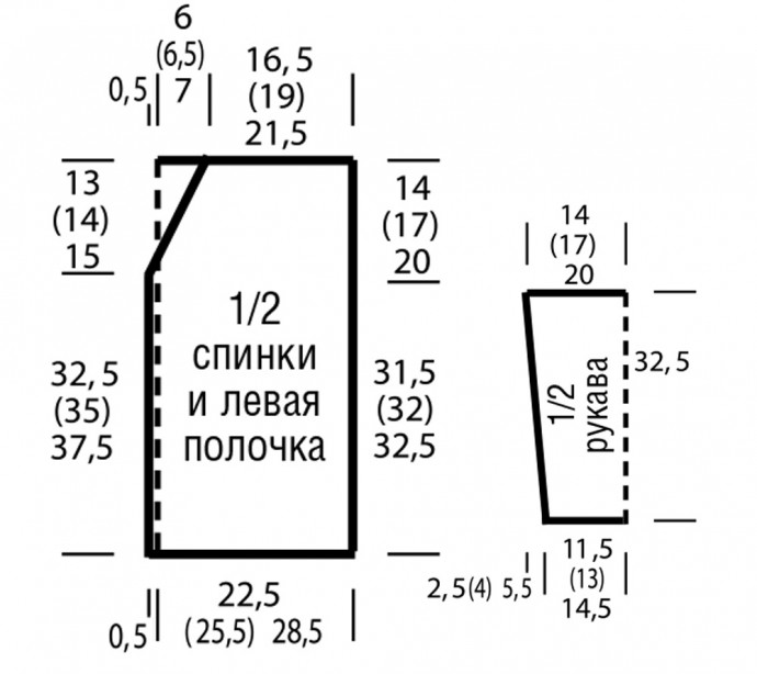 Вяжем красно-серый жакет