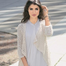 Прямой кардиган с сетчатым узором