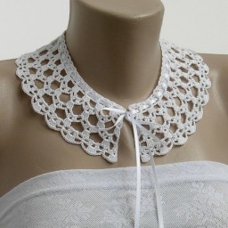 Вяжем ажурный воротник