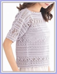 Ажурный топ крючком