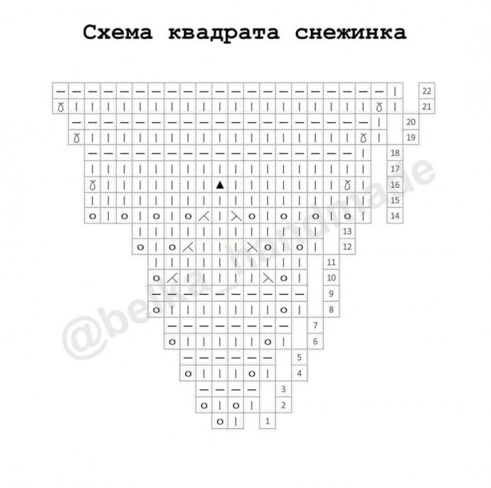 Изящный атмосферный и такой зимний квадрат спицами Изящный атмосферный и такой зимний квадрат спицами