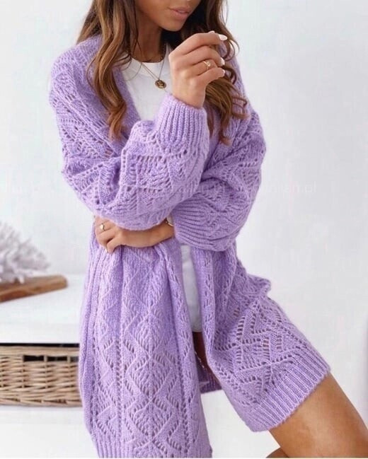 Ажурный кардиган спицами
