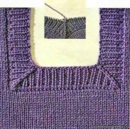 Как связать бейки горловины