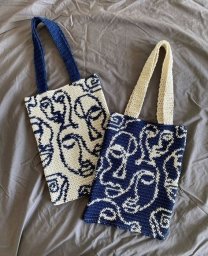 Жаккардовая сумка крючком