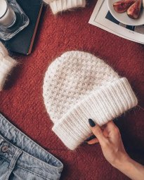 Шапочка из пуха норки