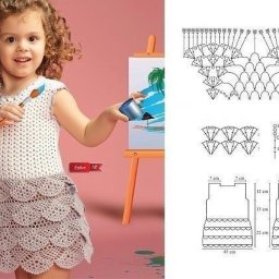 Милое детское платье, а юбочка с кружевом!