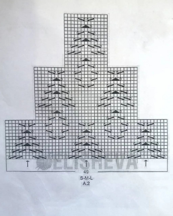Туника на круглой кокетке, вяжем из Loro Piana