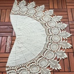 Шаль крючком с интересной каймой