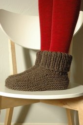 Носки, связаные на двух спицах.