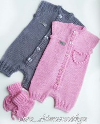 Ромпер для малыша, вяжем спицами