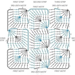 Интересный квадратный мотив крючком