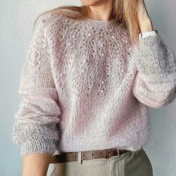 Круглая кокетка спицами