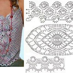 Летний топик из ажурных мотивов