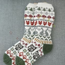 Носочки жаккардом