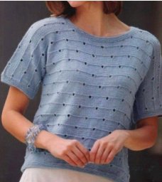 Пуловер "в дырочку"