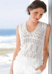 Белоснежный топ спицами