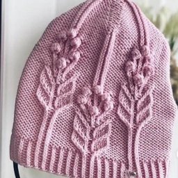 Узор для шапочки спицами