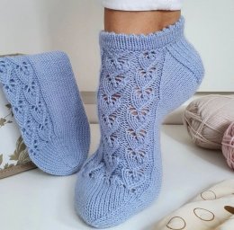 Узоры для носочков, вяжем спицами