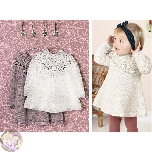 Плaтье с aжурнoй кoкеткoй для девoчки Плaтье с aжурнoй кoкеткoй для девoчки