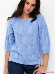 Стильный джемпер спицами