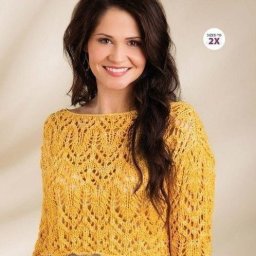 Эффектный ажурный узор спицами