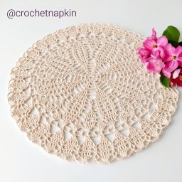 Круглая салфетка крючком