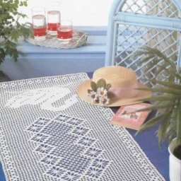 "Поплыли лебеди" - мотив для филейного вязания