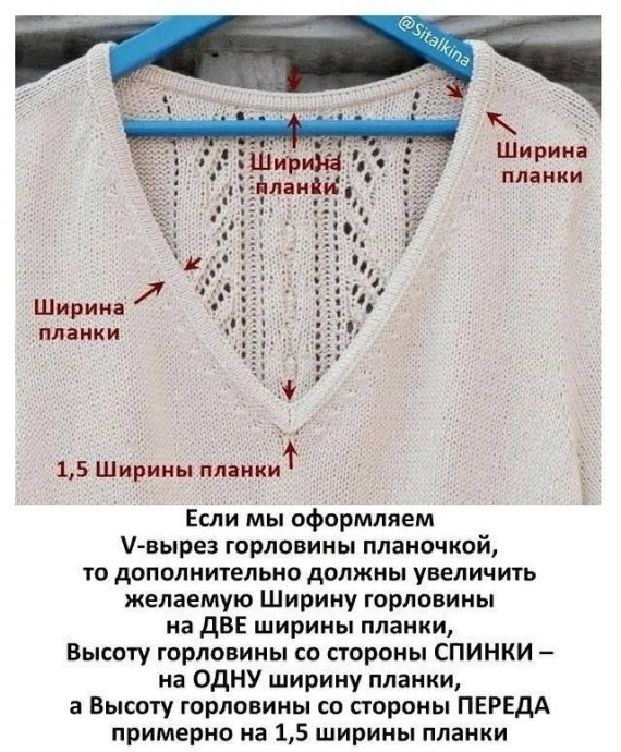 Разбираем V-вырез горловины