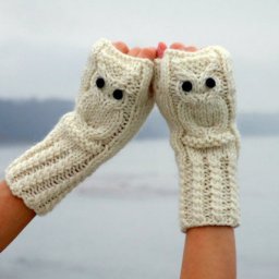 Митенки с совами, вяжем спицами