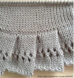 Учимся вязать ажурные складки спицами