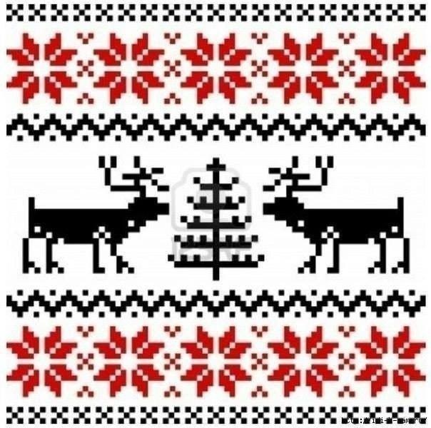 Жаккардовые схемы с оленями, в копилку! Жаккардовые схемы с оленями, в копилку!