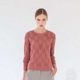 Ажурный пуловер спицами