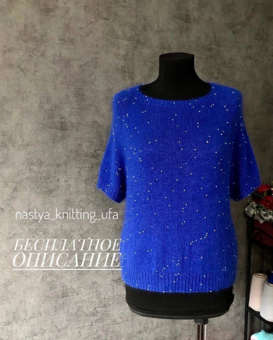 Весенняя футболка спицами