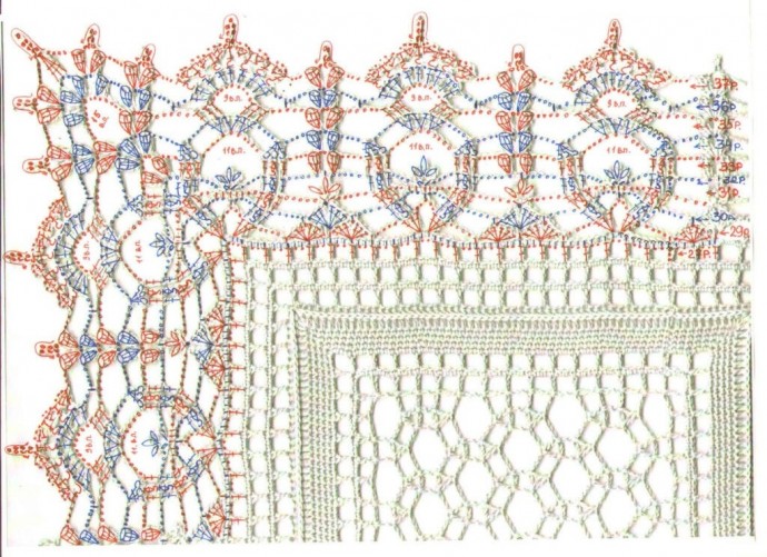 Салфетка и дорожка, вяжем крючком