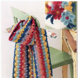 Шарф с цветами