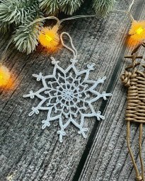 Схема снежинки в копилку