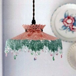 Ажурный абажур крючком